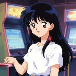 anime vhs retro arcade girl