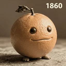 Annoying Orange 1860s photograph sepia tone close up