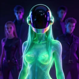 glowwave portrait of daft punk in borderlands 3, neon, au naturel, hyper detailed, digital art, trending in artstation, cinematic lighting, studio quality, smooth render, unreal engine 5 rendered, octane rendered, art style by klimt and nixeu and ian sprigger and wlop and krenz cushart.