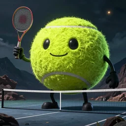 a cinematic scene tennis ball monster from the cthulhu in nevada test side, lovecraft, concept art by beksinski and jean delville, dramatic lighting, ultra hd, hdr, 8 k