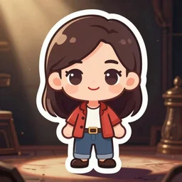 pixiv chibi character sticker emoji for pulp fiction, clean vector art