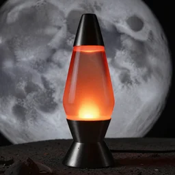 a closeup photo of a lava lamp on the moon