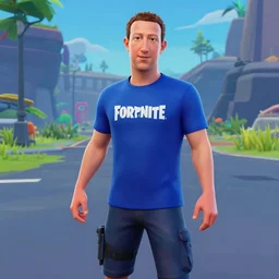 Screenshot of Mark Zuckerberg in Fortnite