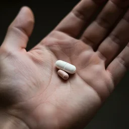 pill in a palm