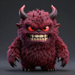 a demonic furby with human teeth