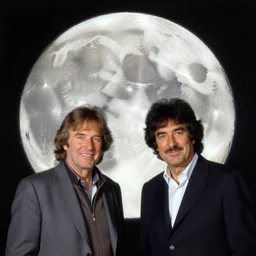 a beautiful matte painting of the moon, by bob ross and thomas kinkade