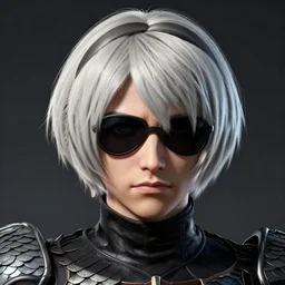 portrait face head eyes of hank hill wearing scale mail armor and sunglasses dawn cover art kingdom hearts fifth element pixar giotto simon stalenhag gilles ketting ismail inceoglu frank frazetta greg rutkowski lucien pissarro heinrich lefler unreal engine render deus ex sony nier automata square enix realism realistic