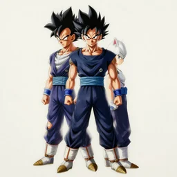 ! dream ultra realistic portrait painting of a fusion of vegeta and sasuke art by akira toriyama, 4 k, dragon ball artstyle, cel shaded, highly detailed, epic lighting, full body
