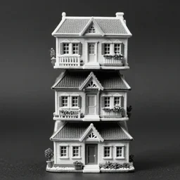 stacked houses, 3 5 mm photography