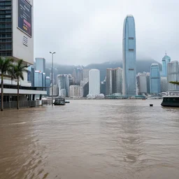 hong kong city flooded, associated press, high quality