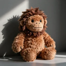 photo of a stuffed animal, stuffed animal that kind of looks like a caveman