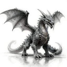 a sketch of a entirely steel wool dragon in the shape of fantasy dragon, wool texture, d & d character design, by art gem, digital art, reflective surface, movie quality, paint smears, aggressive pen shading, medieval setting