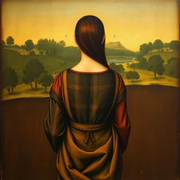 the back of lisa gherardini, as painted by da vinci.