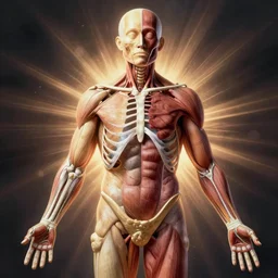 exploded view of human anatomy