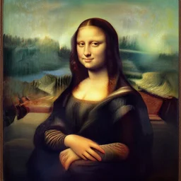 The Mona Lisa, but painted by Van Gogh