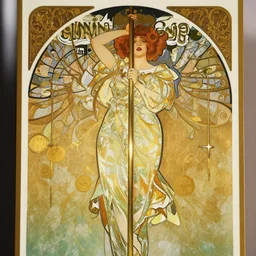 pin - up girl, art nouveau, pole dancer, mucha, lisa frank, art deco, highly detailed, various refining methods, micro macro autofocus, ultra definition, award winning photo