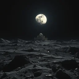 a close up shot of the secret civilization on the moon
