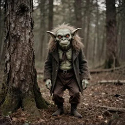 A mysterious sighting of Goblin Asmongold in a haunted forest. 1940s photograph. El Goblino Confirmed.