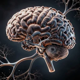 fractal visualization of the neuronal structure and synapses of the brain