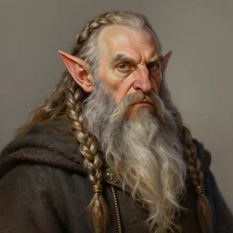 a detailed portrait of a long braided beard holy dwarf cleric with a long braided beard, by justin gerard and greg rutkowski, digital art, realistic painting, dnd, character design, trending on artstation