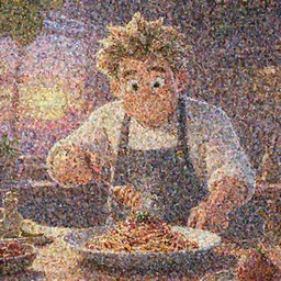 a wholesome gordon Ramsey cooking spaghetti, studio Ghibli, Pixar and Disney animation, sharp, Rendered in Redshift and Unreal Engine 5 by Greg Rutkowski, Bloom, dramatic lighting, sunrise