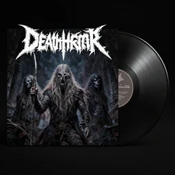 a cover of a death metal LP, highly detailed, art