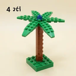 a palm tree made of legos step by step