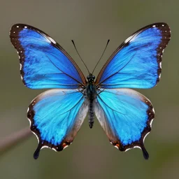a beautiful blue butterfly, highly detailed digital art