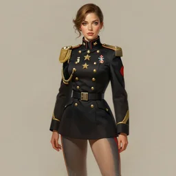 full body portrait of addison rae in sexy military female uniform, intricate, elegant, highly detailed, digital painting, artstation, smooth, sharp focus, illustration, art by artgerm and greg rutkowski and alphonse mucha, 8 k