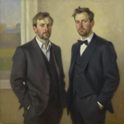 a painting in the style of philip wilson steer and in the style of michael whelan.