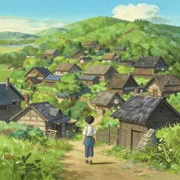 Makoto Shinkai inspired medieval village