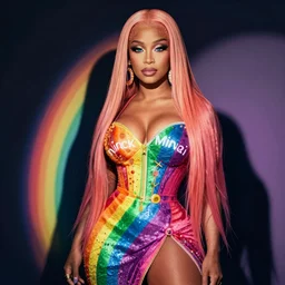 rainbow nicki minaj. pop art