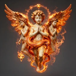 A True Cherubim, Four of them, Four Faces, 6 Wings, firey serpent
