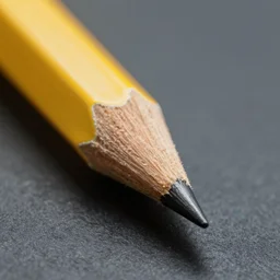 Macro photography of a yellow #2 pencil
