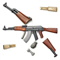 schematic parts illustration of the AK47