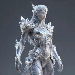 Guardian made of crystals, unreal engine, high quality render, trending on artstation