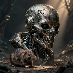 undead cyborg head, doom eternal, rat