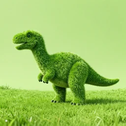 dinosaur made out of grass