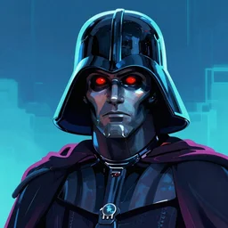 Darth Revan, portrait, vaporwave style, artstation, award winning
