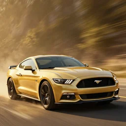 elon drives a mustang, elon musk, hyperrealistic, volumetric golden dappled dynamic lighting, highly detailed, sharp focus, by victo ngai, artgerm