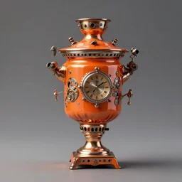 a very detailed concept art clockwork orange samovar, trending on artstation, digital art, 4 k, hyper realistic, octane render, sharp focus