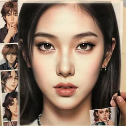 billie hwang - face, realistic shaded perfect face, fine details. anime. realistic shaded lighting poster by ilya kuvshinov, magali villeneuve, artgerm, jeremy lipkin and michael garmash and rob rey
