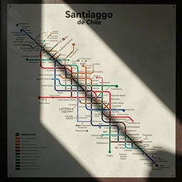 subway map of santiago de chile