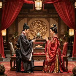 wedding in ancient China, detailed