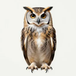 realistic portrait beautiful painting of indonesia owl, normal bird feathers, wearing scarf. full body, fine art, trending on artstation, smooth draw, sharp focus, digital art, bright colors, fine draw, perfect lighting, high render, high resolution.