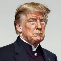 a Demon Slayer portrait ofDonald Trump , tall, pale-skinned, and slender with lime green eyes and long eyelashes by Stanely Artgerm,Tom Bagshaw,arthur adams,Carne Griffiths,trending on DeviantArt,street art,face enhance,chillwave,maximalist,full of color, glittering