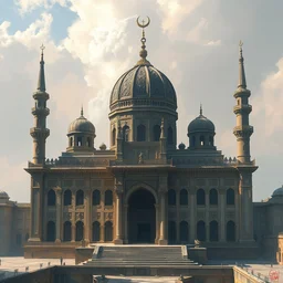 neo - islamic architecture and symbols by greg rutkowski, trending on artstation, favorites on deviantart, high quality art. artwork masterpieces, award winning