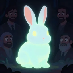 glowing radioactive rabbit. digital art by eugene de blaas, ross tran, and nasreddine dinet, vibrant color scheme, intricately detailed, in the style of romanticism. artstation, greg rutkowski
