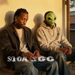 unexplained alien meme of 2 1 savage cosy golden hour