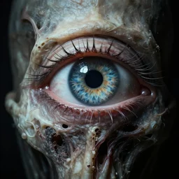 the depthless eye, twisting eldritch horror beyond comprehension, sinew and bone, photo, medical dissection